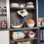 Selection of snacks, including biscuits, crisps and popcorn, available at our new coffee shop at our Bury St Edmunds shop